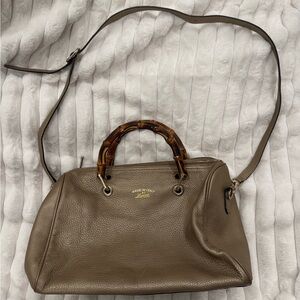 GUCCI Bamboo Shopper Tote Leather Bag